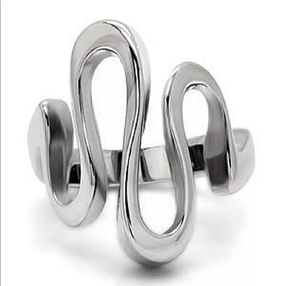 Geometric Stainless Steel Ring SZ 5-7